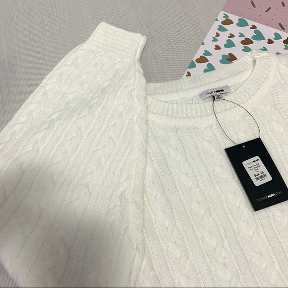 Fashion Nova’ Meet Me Halfway Crop Sweater - Picture 8 of 14